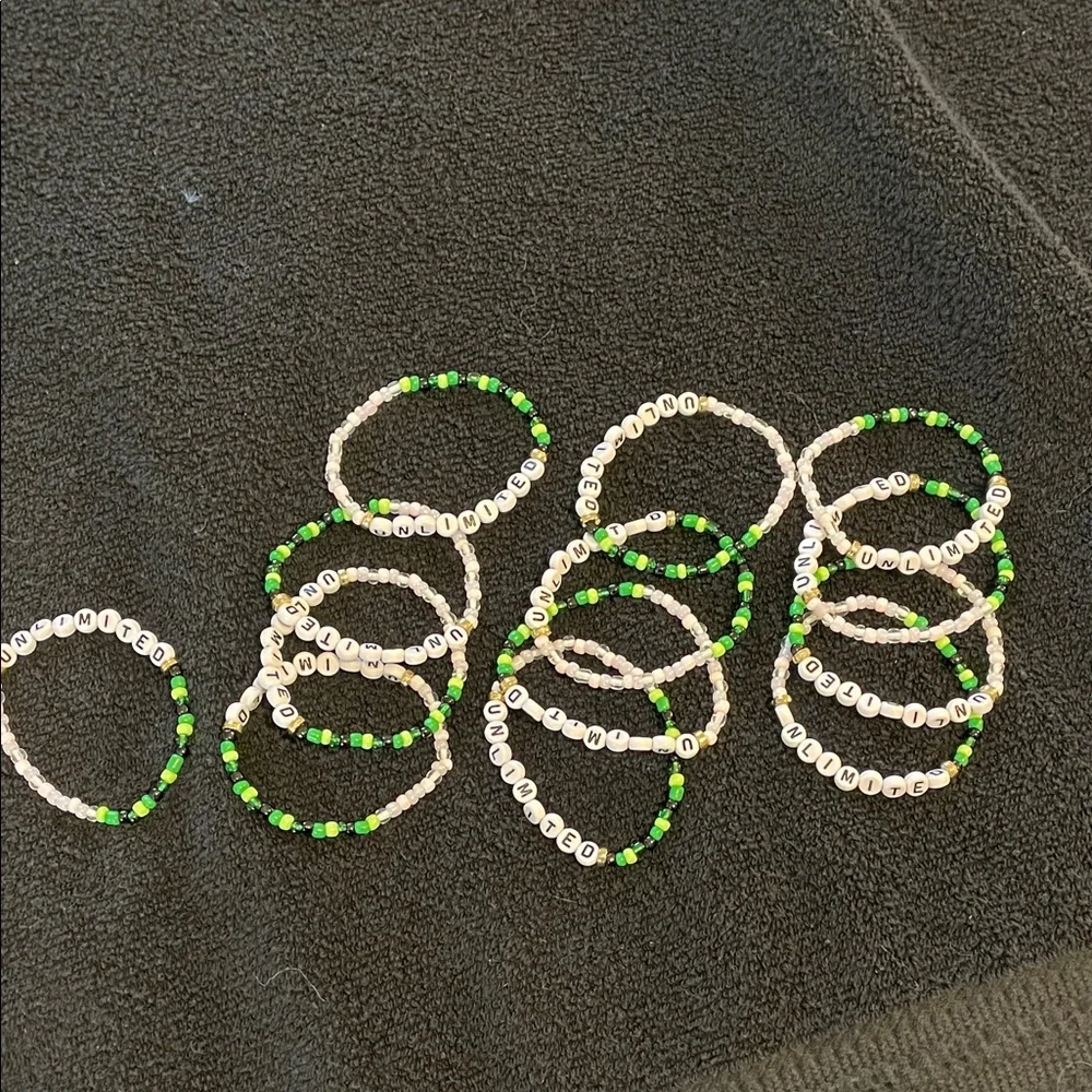 Set of 13 Unlimited Wicked themed Kids Beaded Bracelets - Party favors